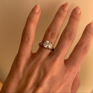 CZ Fake Wedding Band Size 7.5